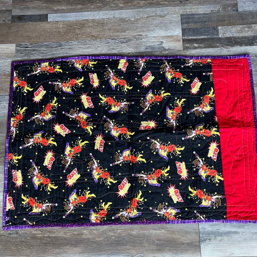 Windham Fabrics Handmade “Quilt Girl in Charity Quilt Crisis” Blanket Comics